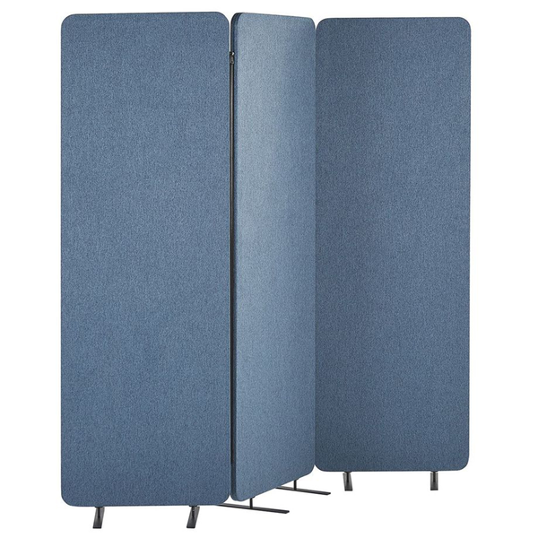 Akustik Raumteiler 3-teilig STANDI Blau 184 cm 184 cm