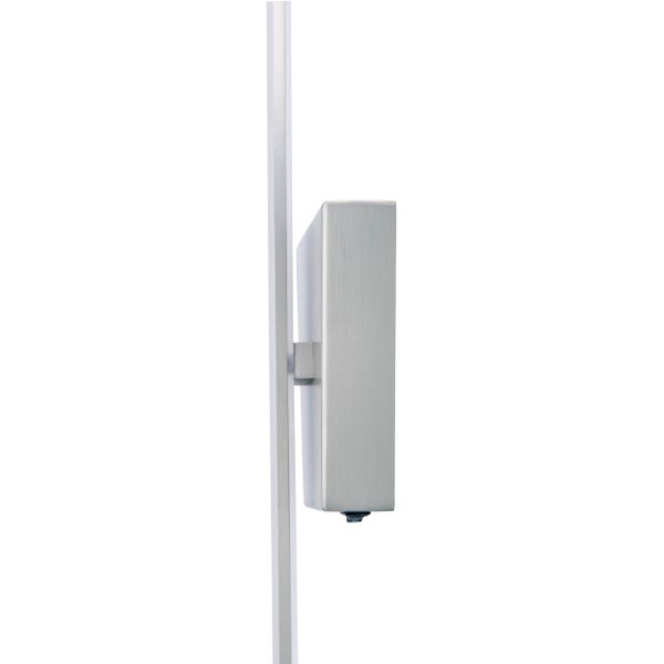 LED Wandleuchte TREVOR nickel matt,  Wandlampe aus Metall und Kunststoff in Nickel matt, mit fest verbauten LEDs, Wandbeleuchtung innen 62 x 10 x 4,5 cm