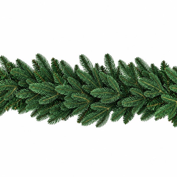Künstliche Tannengirlande als weihnachtliche Dekoration aus Kunststoff