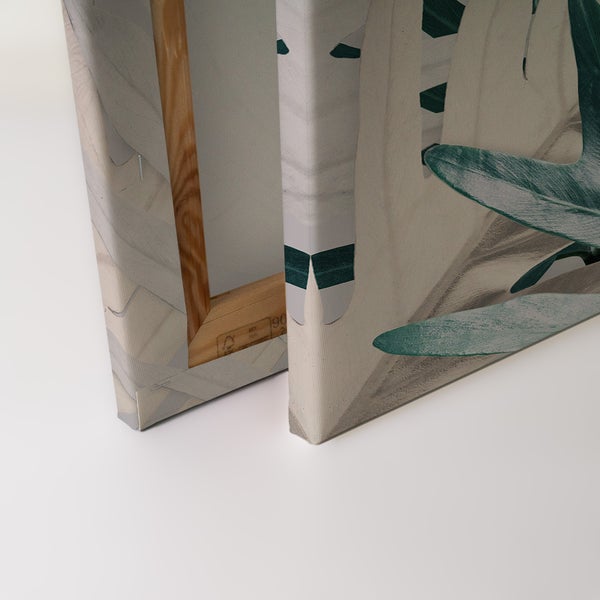 Leinwandbild mit botanischem Motiv auf Holzrahmen