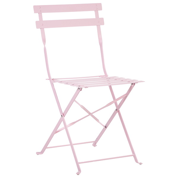 Bistro Set klappbar FIORI Metall Pastellrosa
