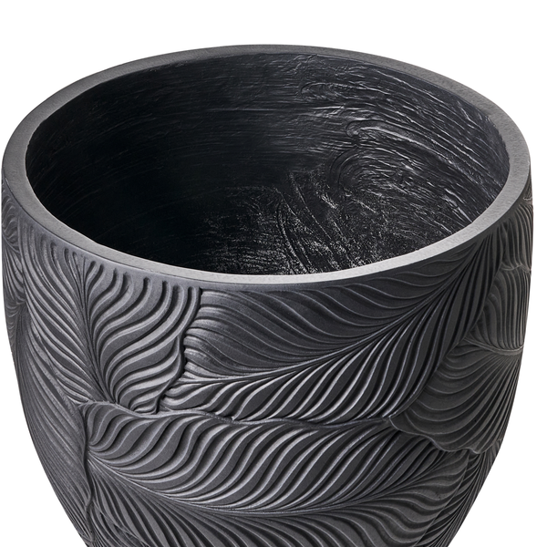 Blumentopf mit Blattmuster