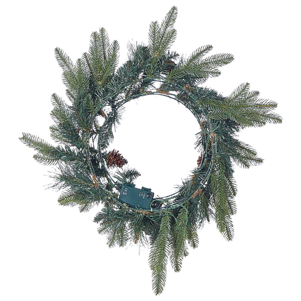 Weihnachtskranz LED WHITEHORN Dunkelgrün 50 cm