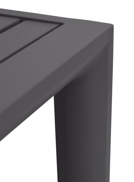 Beistelltisch Aluminium 45 x 45 cm anthrazit modern leicht für Garten Balkon Terrasse