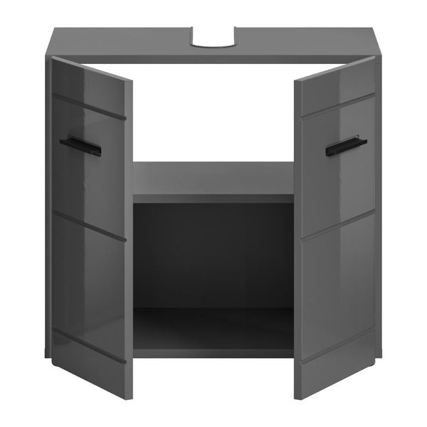 Waschbeckenunterschrank mit offenen Türen und Innenregal