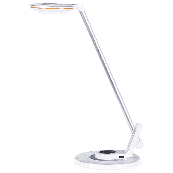 Tischleuchte mit Zugschalter und Lampenschirm