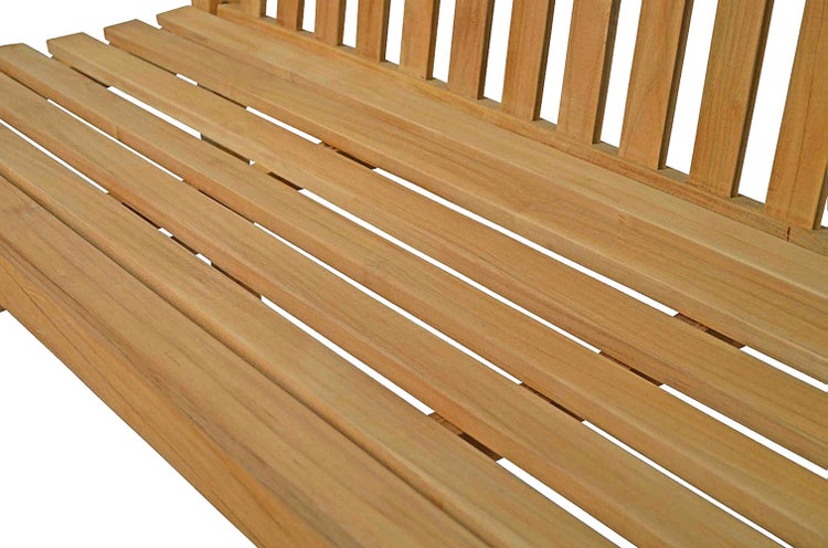 Gartenbank Teak 4-Sitzer 180 cm Holzmöbel Garten Holzbank für Terrasse Garten Balkon unbehandelt massiv wetterfest premium Teakbank Sitzbank