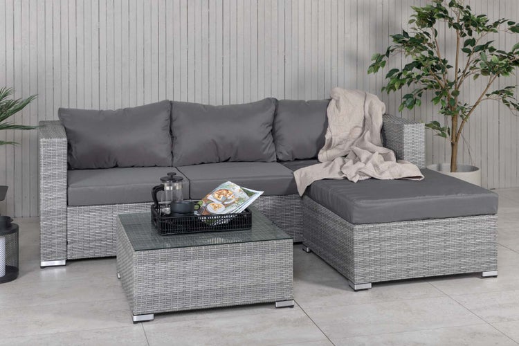 Rotterdam Lounge-Set 2 Teile grau. 65 X 65 X 30 cm