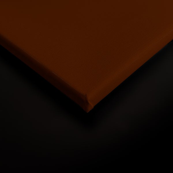 Ecke einer quadratischen Leinwand auf Keilrahmen