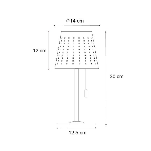 Outdoor-Tischleuchte grün inkl. LED 3-stufig dimmbar wiederaufladbar und Solar - Ferre