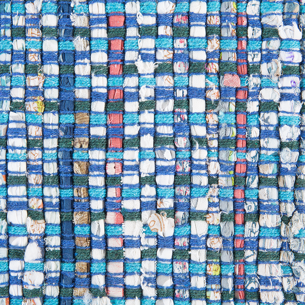 Teppich BESNI Blau 140 x 200 cm Baumwolle