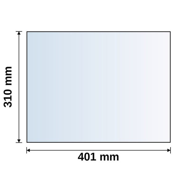 Maßzeichnung eines Produkts mit einer Höhe von 310 Millimeter und einer Breite von 401 Millimeter.