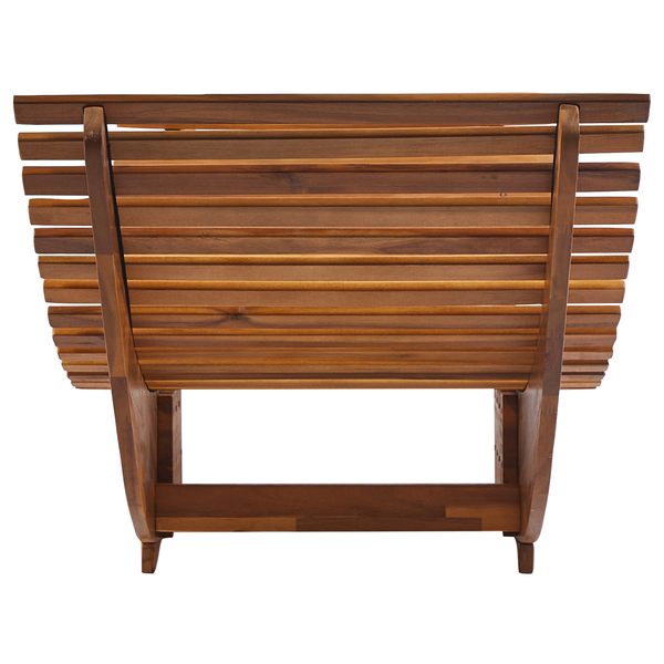 Sonnenliege mit Kissen BRESCIA PREMIUM Akazienholz Hellbeige