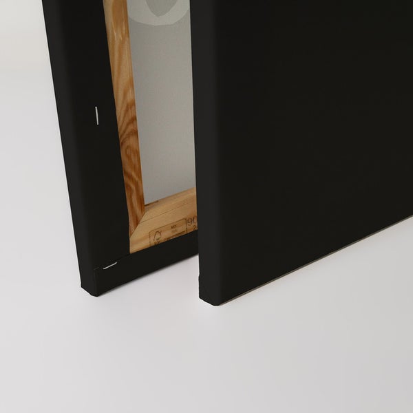 Rückseite einer Leinwand auf einem Holzkeilrahmen