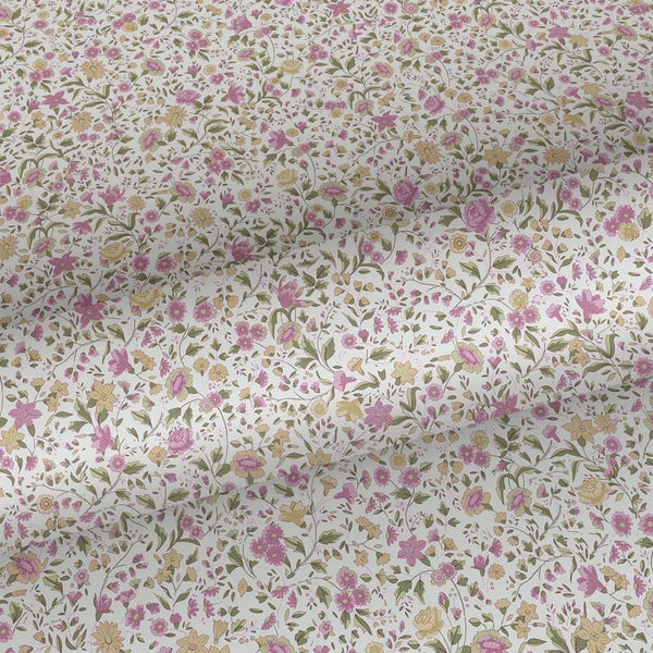 Sanders und Sanders Tapete Blumen Lila, Grün und Gelb - 53 cm x 10 m - 640394
