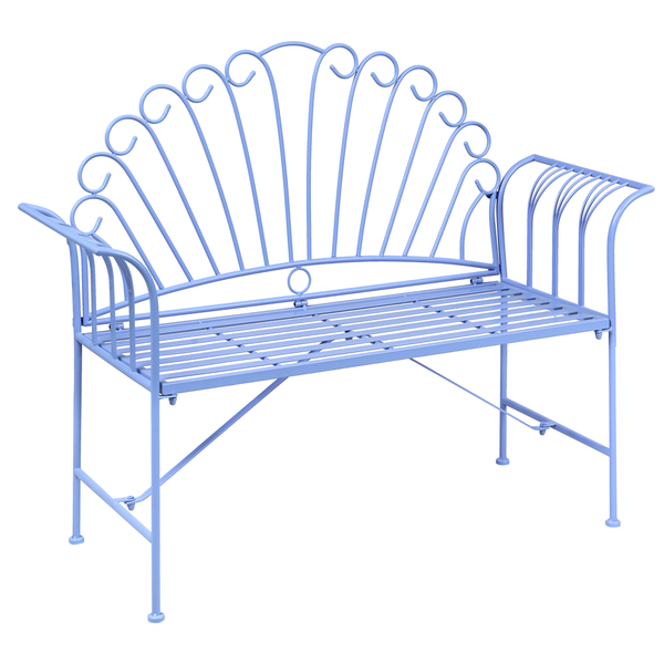 Gartenbank aus Metall mit geschwungenem Design