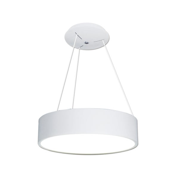 Weiße Hängeleuchte mit runder Form für Innenräume
