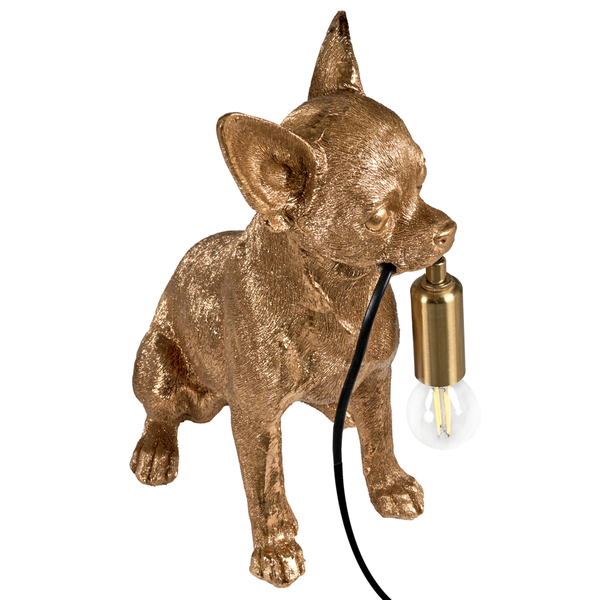 Tischlampe Hund ROCCO Gold