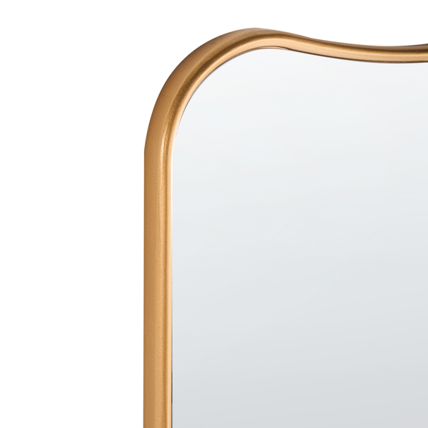 Detailansicht eines Spiegels mit goldenem Rahmen