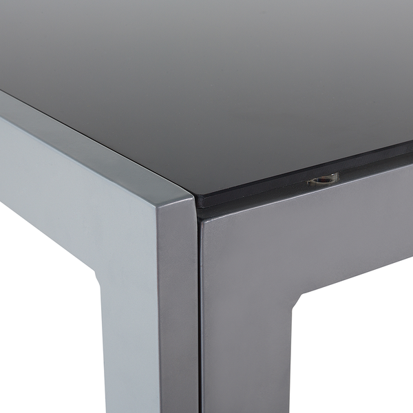 Gartentisch CATANIA 160 cm 91 cm Glas Schwarz