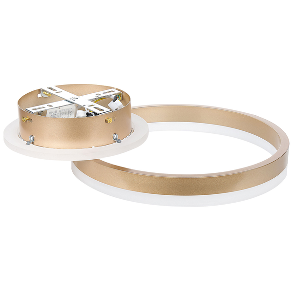 Goldfarbene LED Deckenleuchte in Ringform