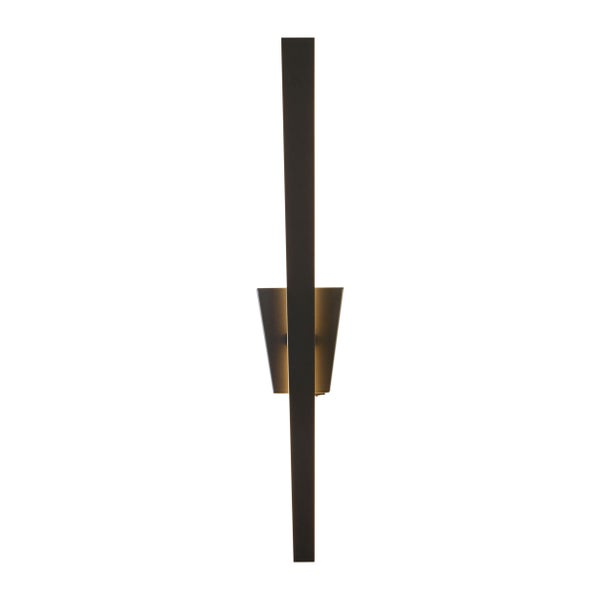 LED Wandleuchte TREVOR schwarz,  Wandlampe Metall und Kunststoff in Schwarz,, mit fest verbauten LEDs, Wandbeleuchtung innen 62 x 10 x 4,5 cm