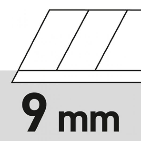 Triuso Universalmesser mit Abbrechklinge 9 mm Edelstahlgehäuse - 1 Stück