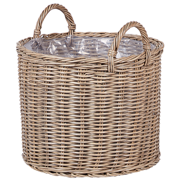 Korb Pflanzkorb aus Rattan mit Griffen