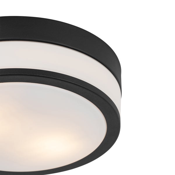 Moderne Außendeckenleuchte schwarz 28 cm IP44 - Flavi