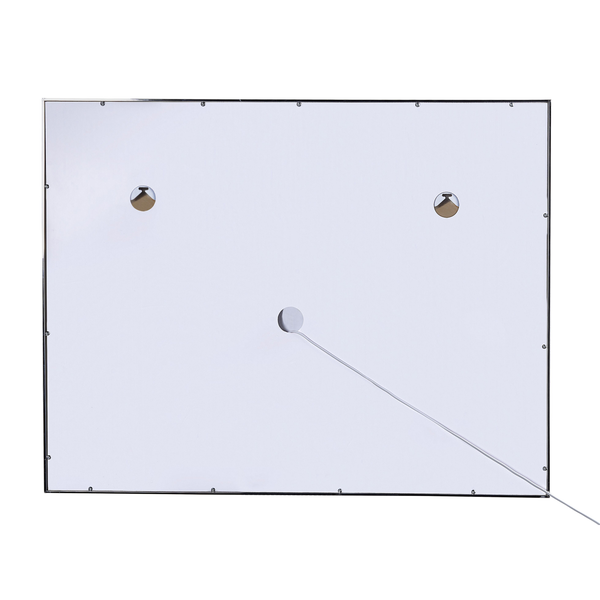 LED-Badezimmer-Spiegel ARGENS 90 cm 70 cm Silber