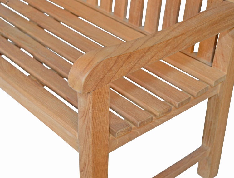 Teak Kinderbank 80 cm unbehandelt massiv premium