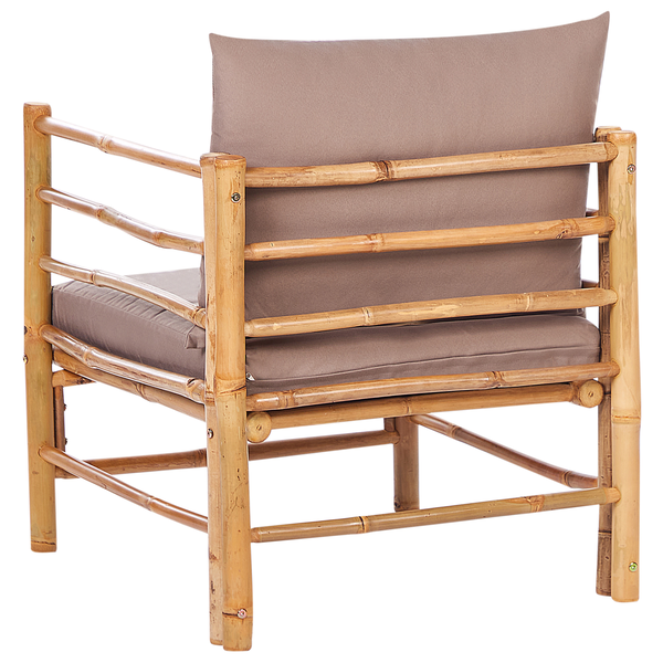 Gartensessel CERRETO Bambusholz Taupe