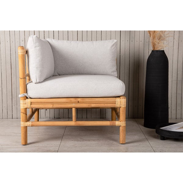 Cane Gartensofa Eckteil natur. 75 X 76 X 70 cm