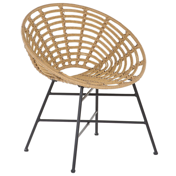 Gartenstuhl 2er Set ACERRA Polyrattan Hellbraun
