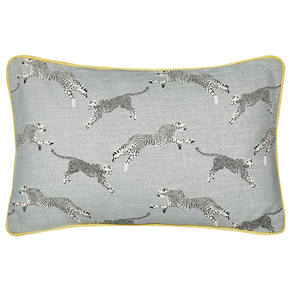 Dekokissen 2er Set ARALES Baumwolle 30 x 50 cm Hellgrau Tiermuster