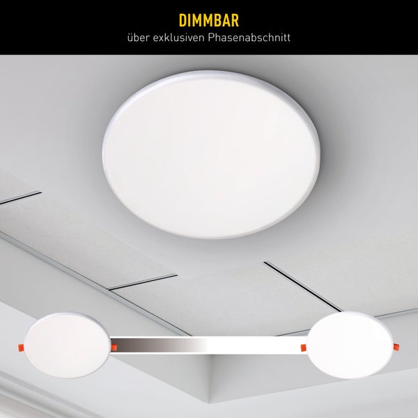 Runde LED-Einbauleuchte mit Befestigungsfedern