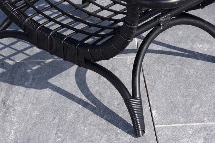 Moana Gartentisch Beistelltisch 60x96cm schwarz. 60 X 96 X 47 cm