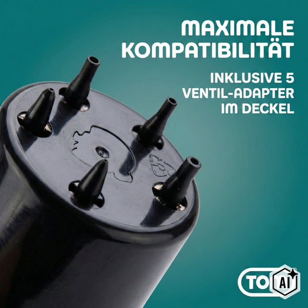 TOM Ventiladapter Set mit 5 Adaptern im Deckel für maximale Kompatibilität
