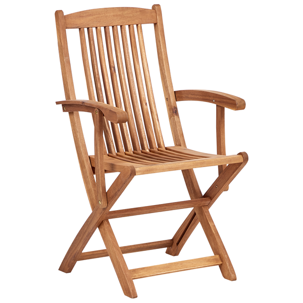Set mit 2 Stühlen und Sitzkissen MAUI PREMIUM Akazienholz Hellbeige