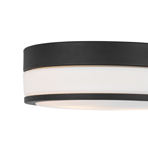 Moderne Außendeckenleuchte schwarz 28 cm IP44 - Flavi