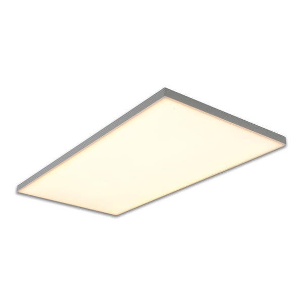 LED Panel-Deckenleuchte CARENTE Länge 59,5 cm, rahmenlos, viele Funktionen, aus Metall und Kunststoff, weiß, integrierte LEDs