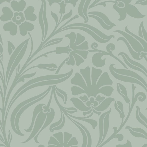 ESTAhome Tapete Blumen Mintgrün - 50 x 900 cm - 139295