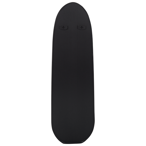 Rückseite eines länglichen Spiegels mit Aufhängungen