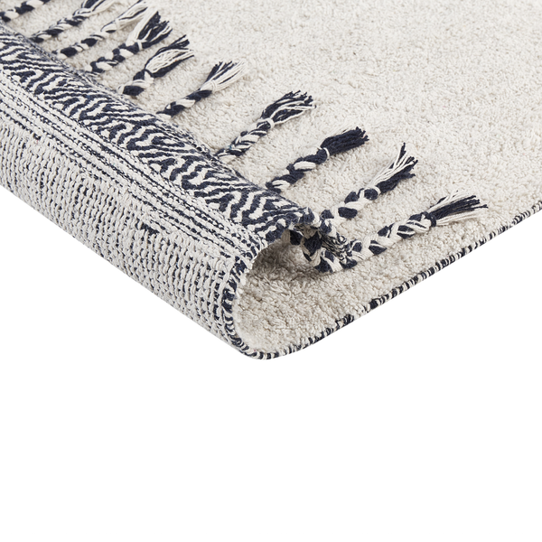 Teppich ERAY Hellbeige 140 x 200 cm Baumwolle