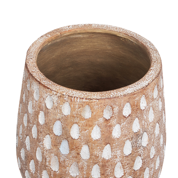 Dekorativer Pflanztopf mit Punktmuster