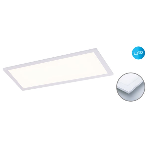 LED Aufbaupanel NICOLA, Aufbauleuchte aus Metall und Kunststoff mit fest verbauten LEDs in neutralweiß, Panel für Innenräume 29,5 x59,5 cm