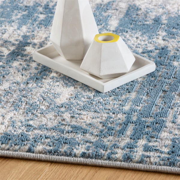 Kurzflor Teppich Azariah Blau Modern, Used-Look 80 x 150 cm