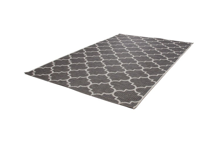 Flachflor Teppich Leonie Grau Modern 200 x 290 cm