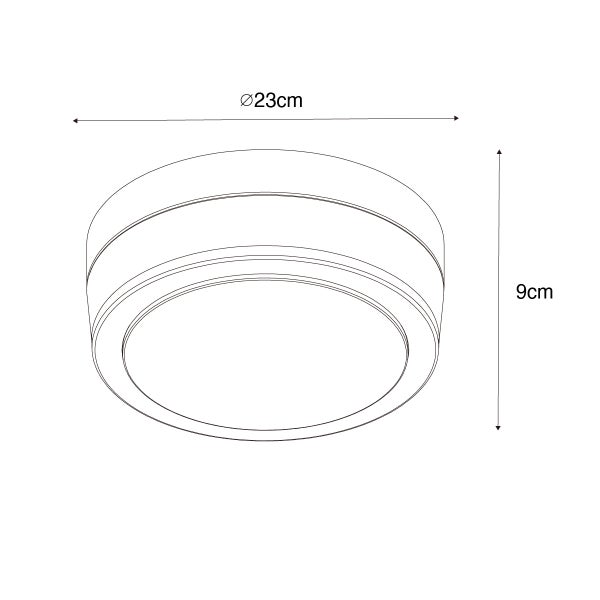 Klassische Außendeckenleuchte aus Stahl 23 cm IP44 - Flavi