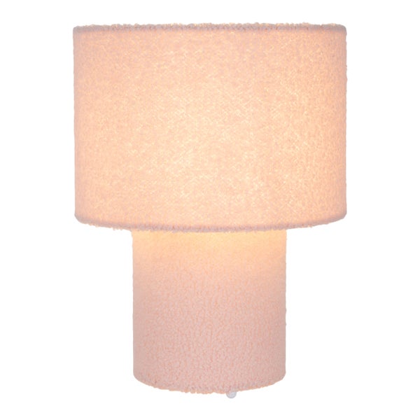 Dekorative Tischleuchte mit Stoffbezug